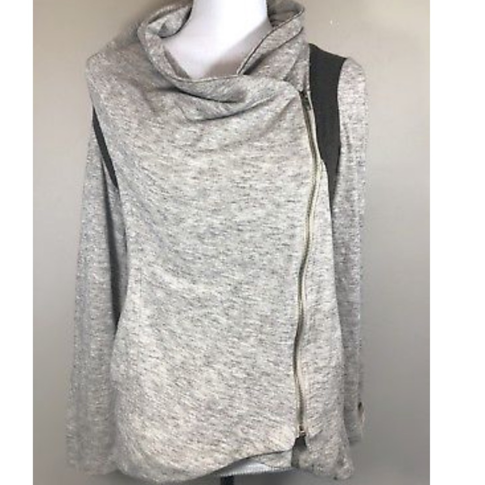 Asymmetrical zip up cardigan